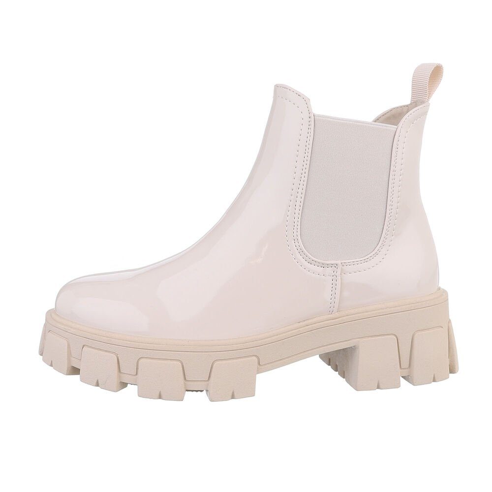 Damen Chelsea Freizeit Plateaustiefelette