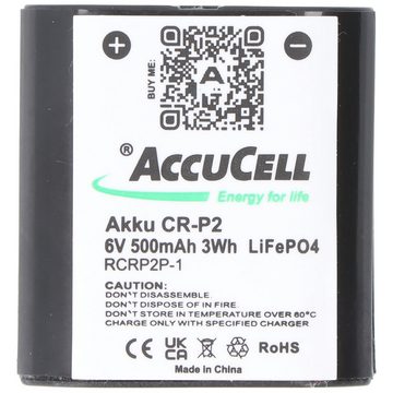 AccuCell Akku CR-P2 der aufladbare LiFePo4 Akku CRP2 CR-P2 Batterie wiederaufl Akku 500 mAh (6,0 V)
