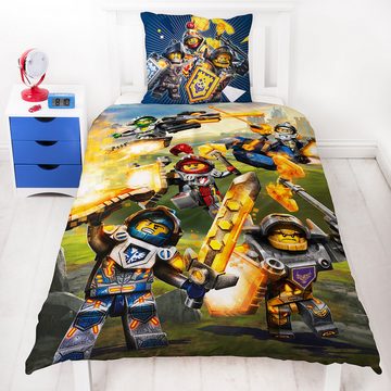 Kinderbettwäsche Lego Nexo Knights Bettwäsche Linon / Renforcé, BERONAGE, 100% Baumwolle, 2 teilig, 135x200 + 80x80 cm