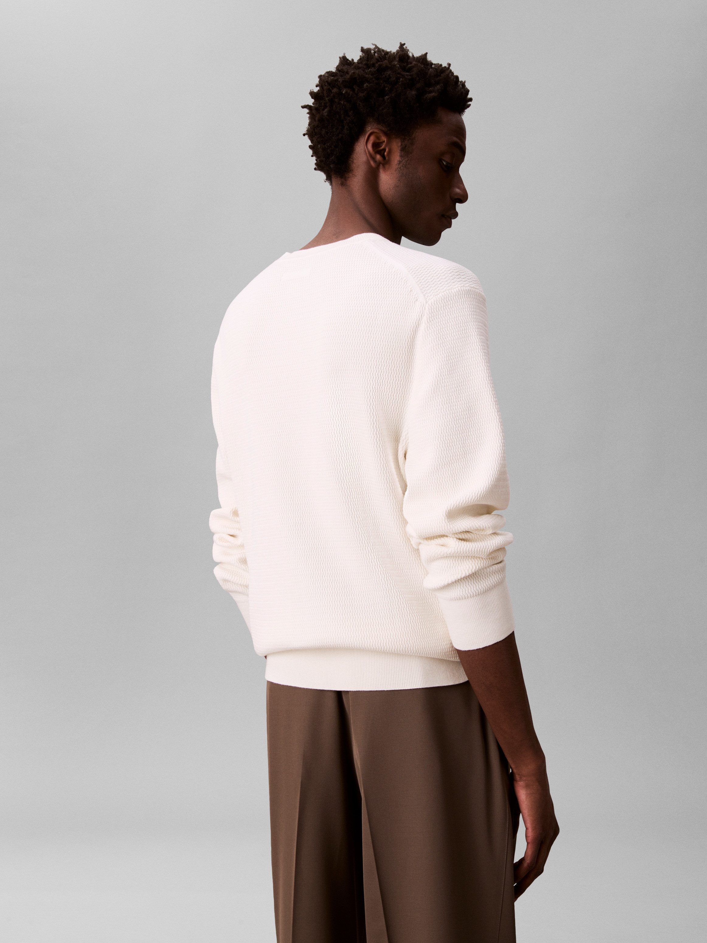 Calvin Klein Strickpullover LS TXTR CTTN günstig online kaufen