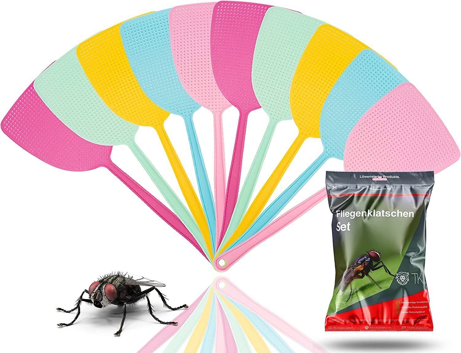 Gartiva® Fliegenklatsche 10er Fliegenklatsche Klatsche Mückenschaber als Fliegenfänger