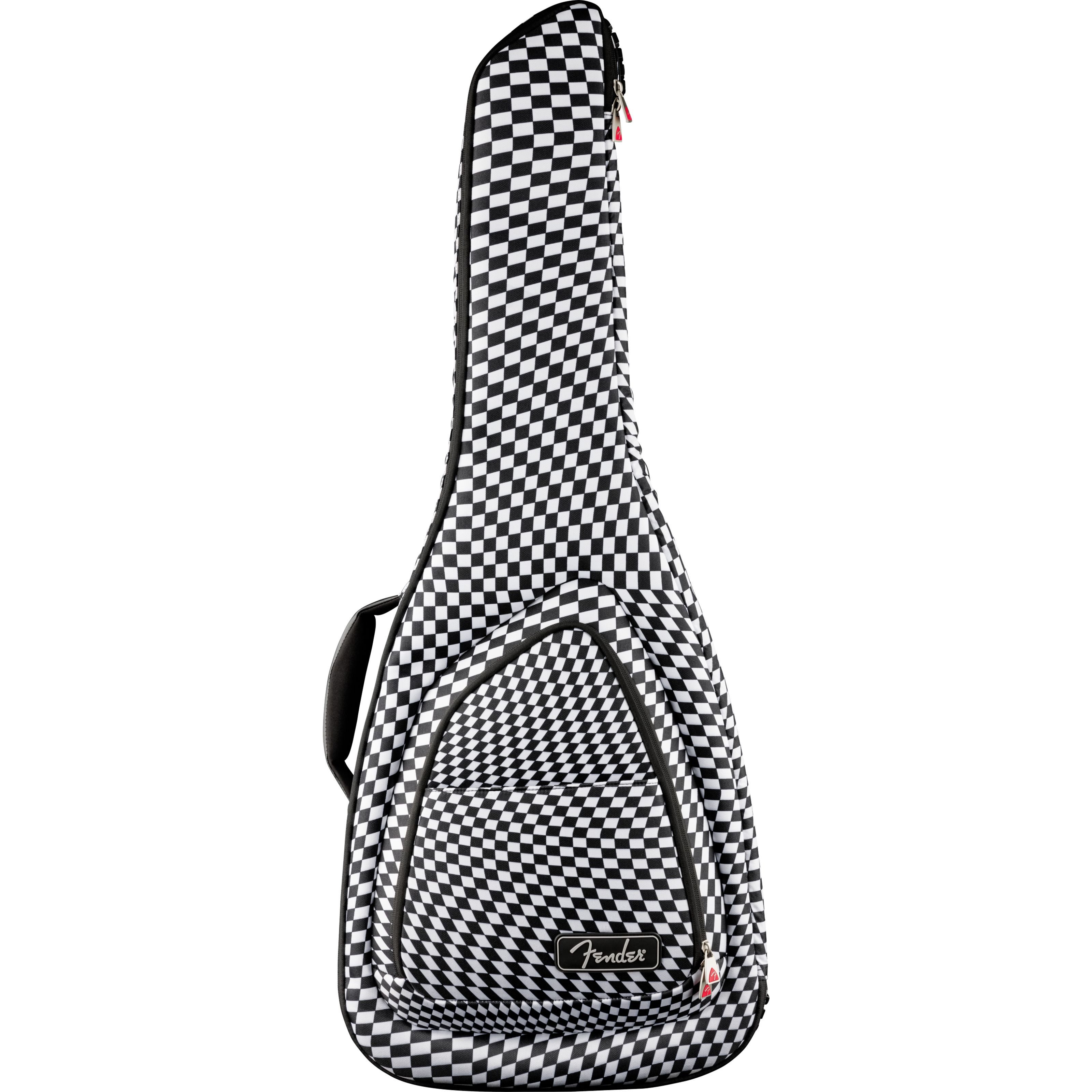 Fender Gitarrentasche (Gitarrenkoffer und Gitarrentaschen, E-Gitarren Tasche), Gigbag Electric Guitar FE620 Wavy Checkerboard - Tasche für