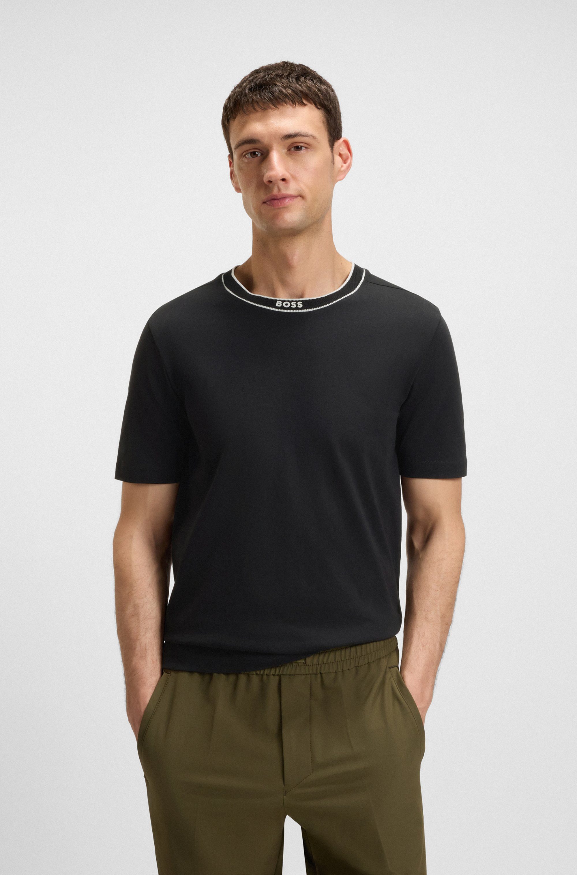 BOSS GREEN T-Shirt Tee mit Streifendetail günstig online kaufen