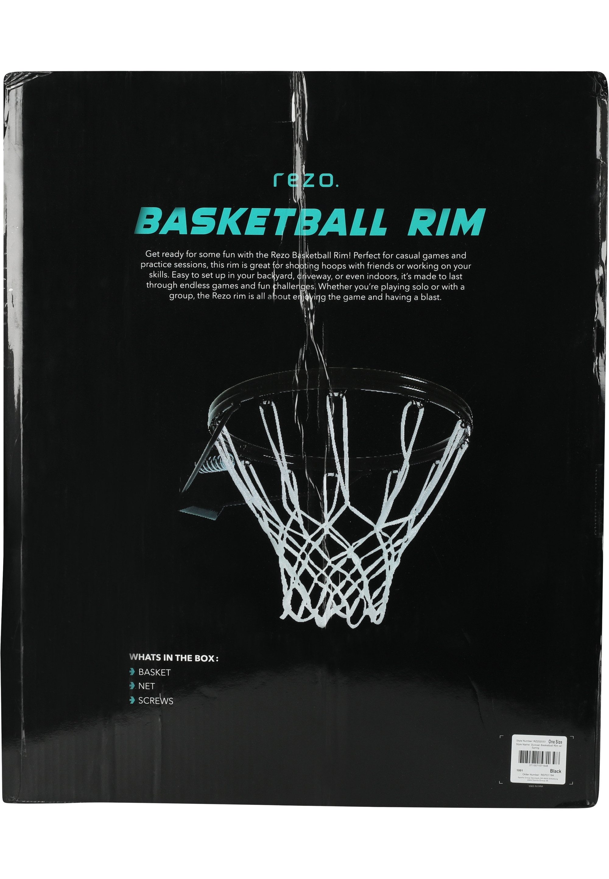 Rezo Basketball Duncan Basketball Rim w/ Spring, aus robustem und wetterbeständigem Material