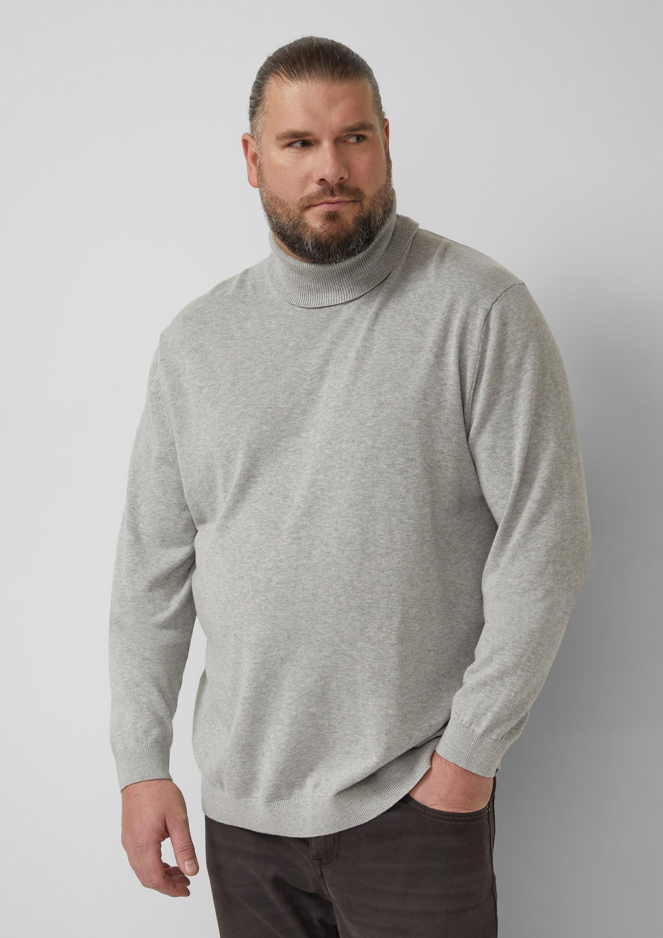 s.Oliver Longpullover Strickpullover Rollkragenpullover aus reiner Baumwoll günstig online kaufen