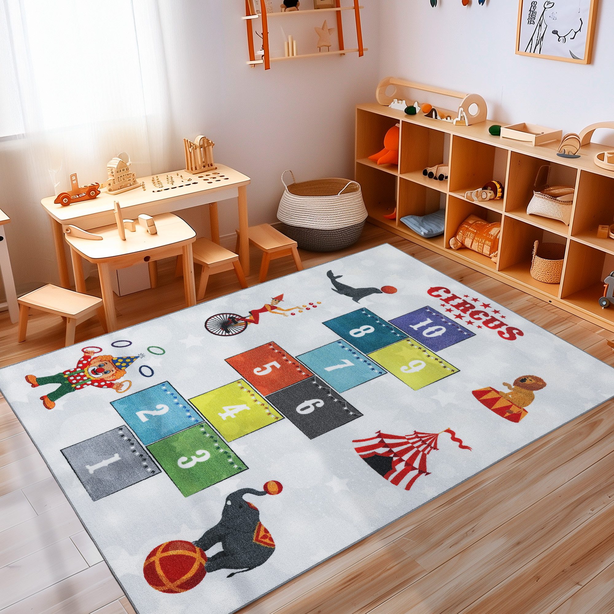 Carpettex Kinderteppich Himmel und Hölle, Rechteckig, Höhe: 7 mm, Teppich K günstig online kaufen