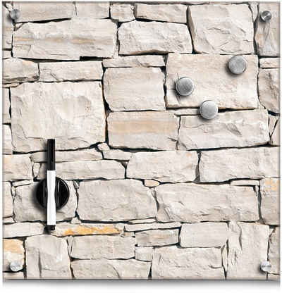 Zeller Present Magnettafel »Stone«, Memoboard, aus Glas, Stein Motiv