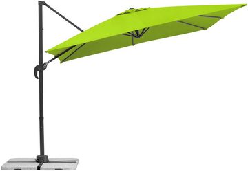 Schneider Schirme Ampelschirm Rhodos Junior, LxB: 270x270 cm, mit Schutzhülle und Schirmständer, ohne Wegeplatten