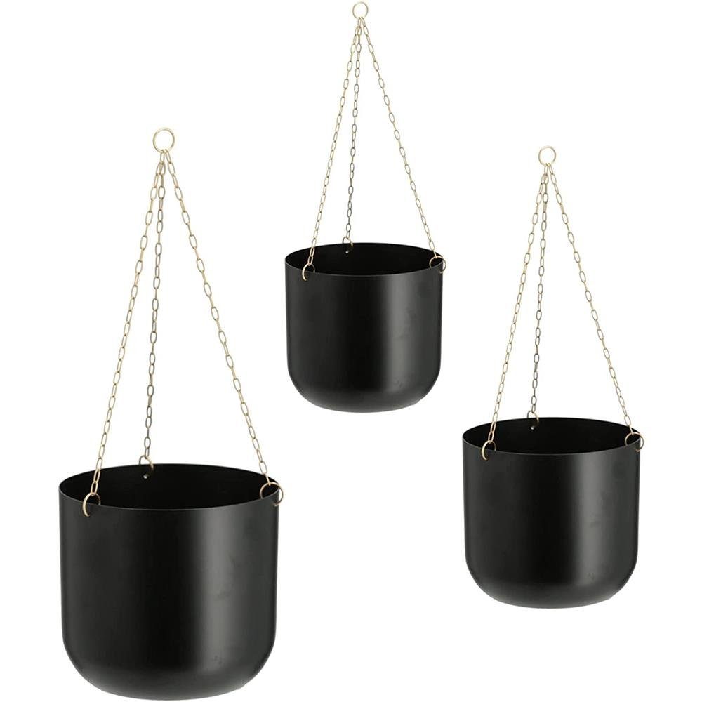 CEPEWA Blumentopf Pflanztopf zum Hängen, 3er Set, aus Kunststoff