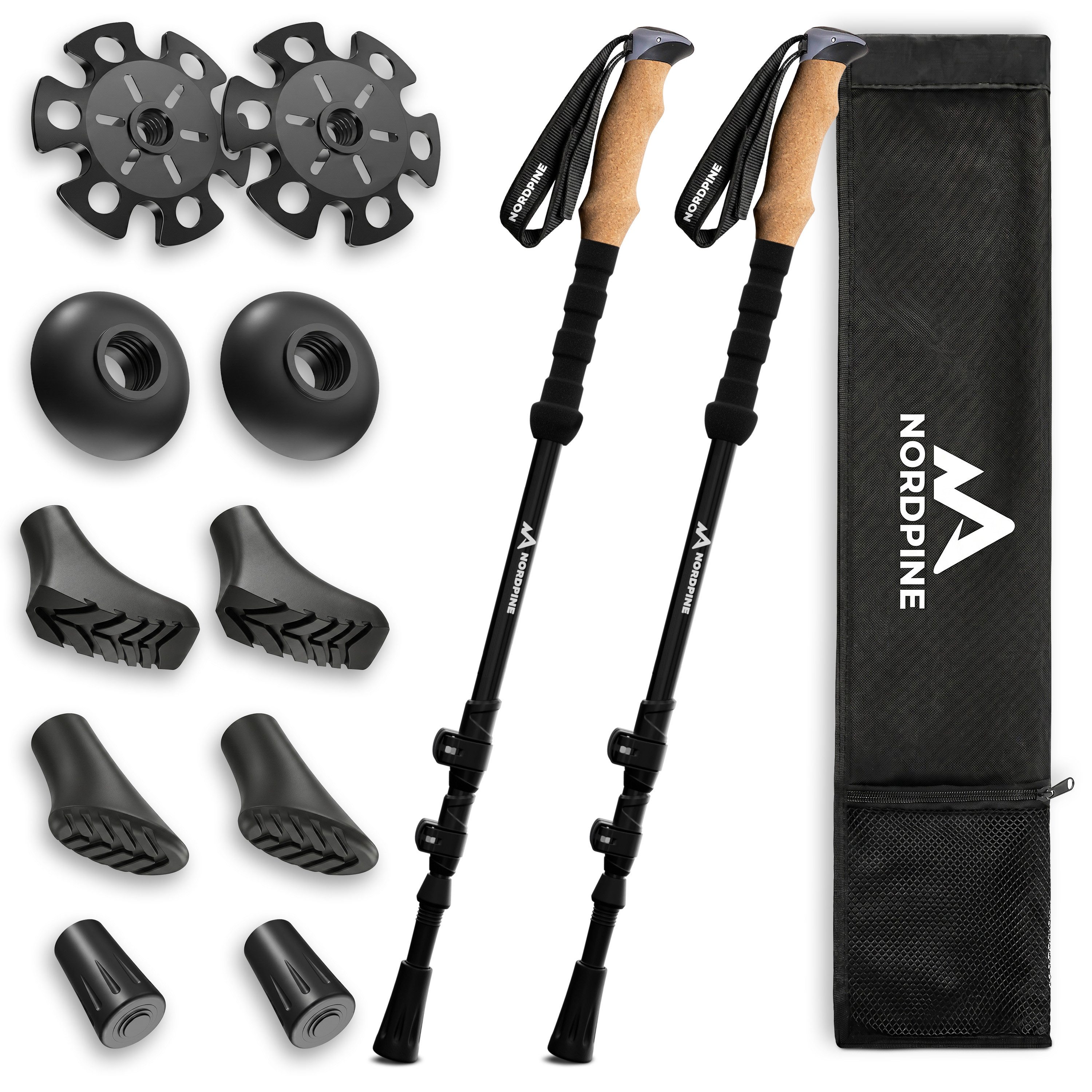 Wanderstöcke Teleskop Wanderstöcke aus Carbon oder Aluminium 65-135cm