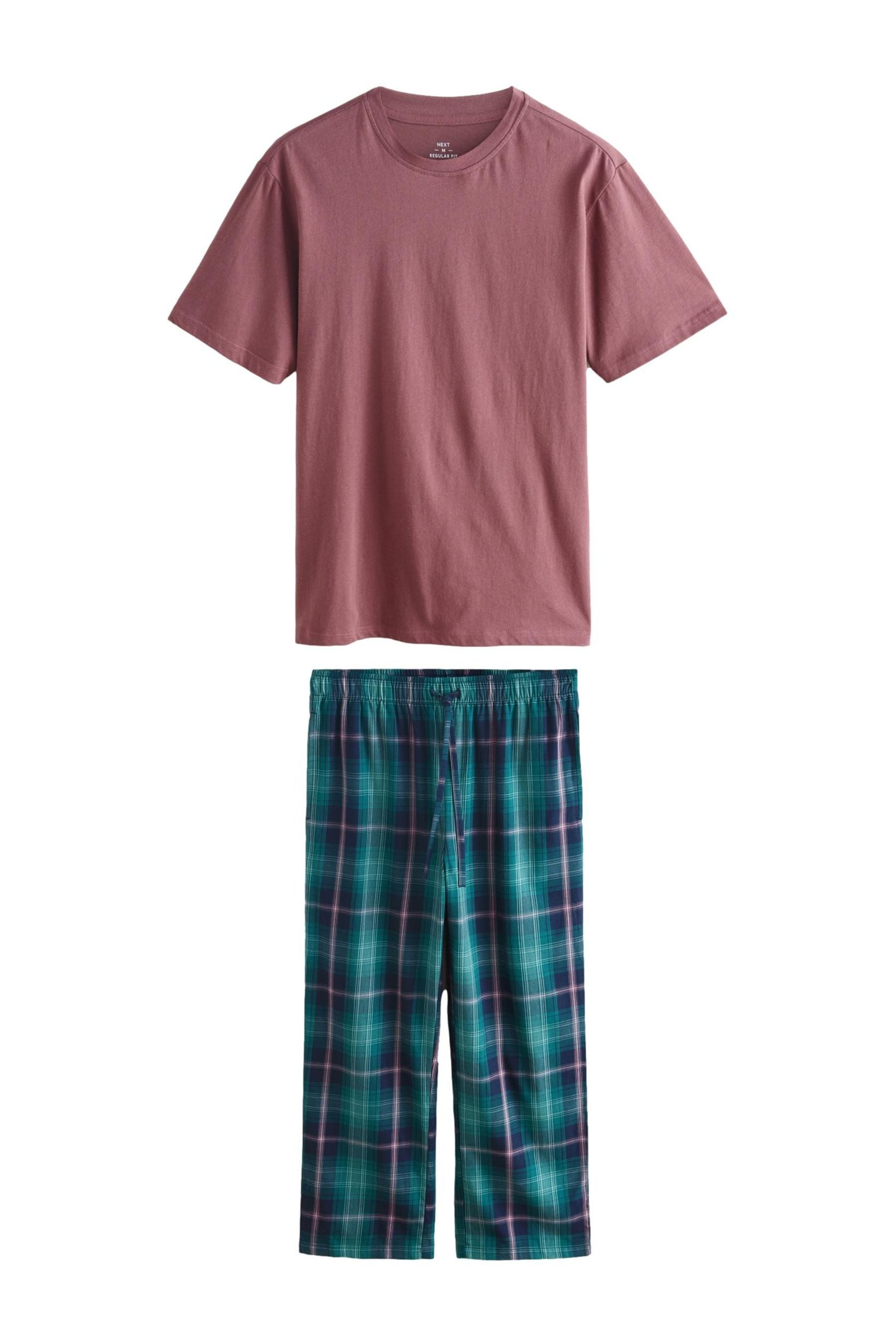 Pyjama Kurzärmeliger Schlafanzug mit Karomuster