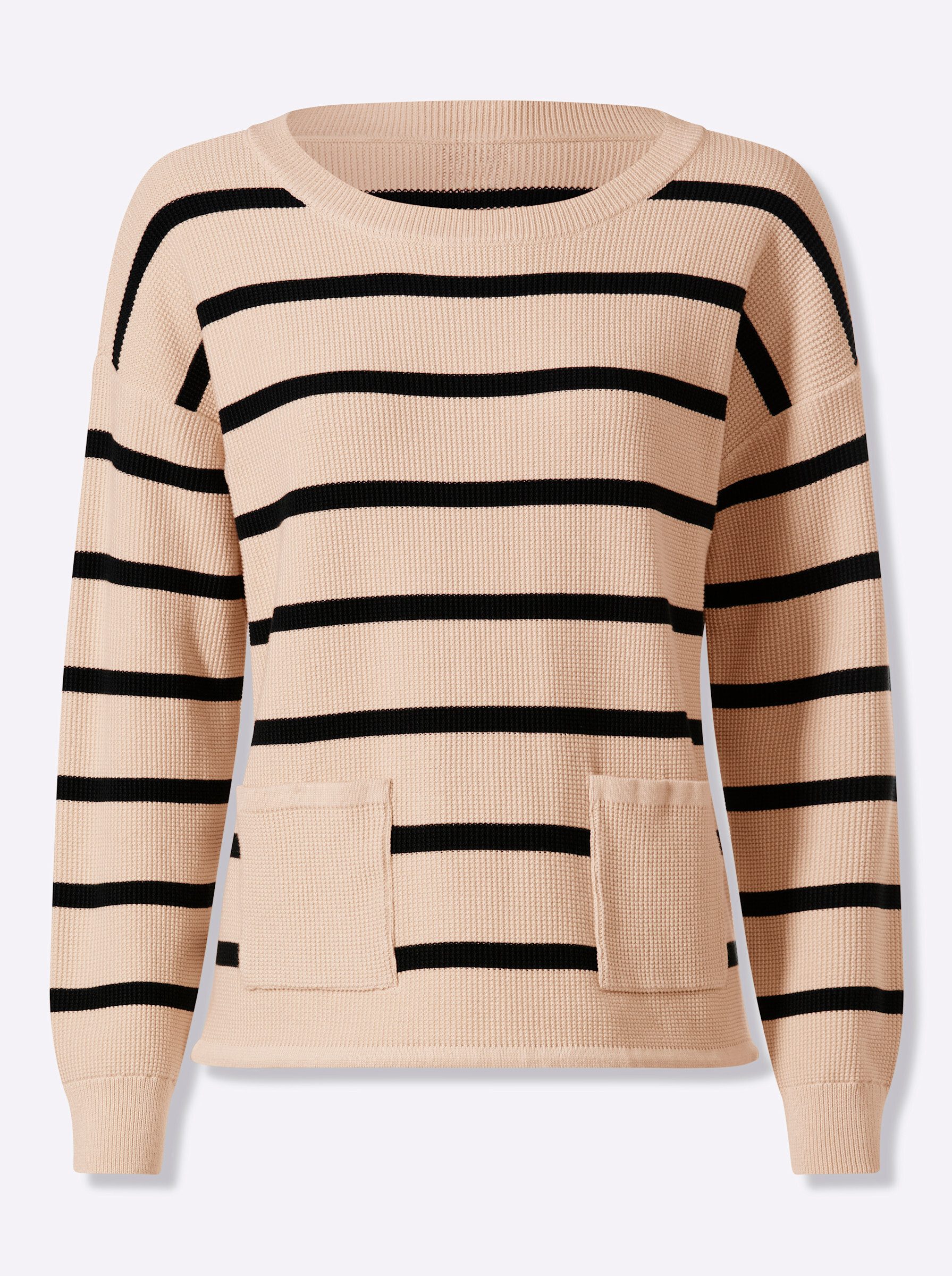 Strickpullover Pullover Langarm Struktur