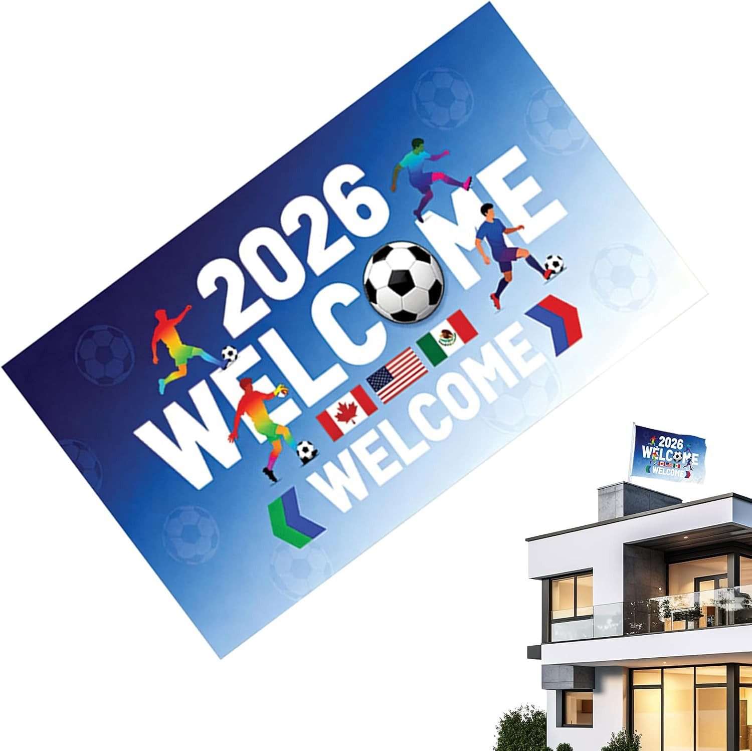 FELIXLEO Dekohänger Fussball Event Banner XXL Party Poster (1 St)