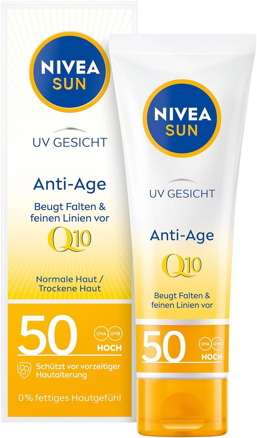 Nivea Sonnenschutzcreme Anti-Age Sonnenschutz mit LSF 50 - Gesichtssonnencreme 50 ml, 1-tlg.