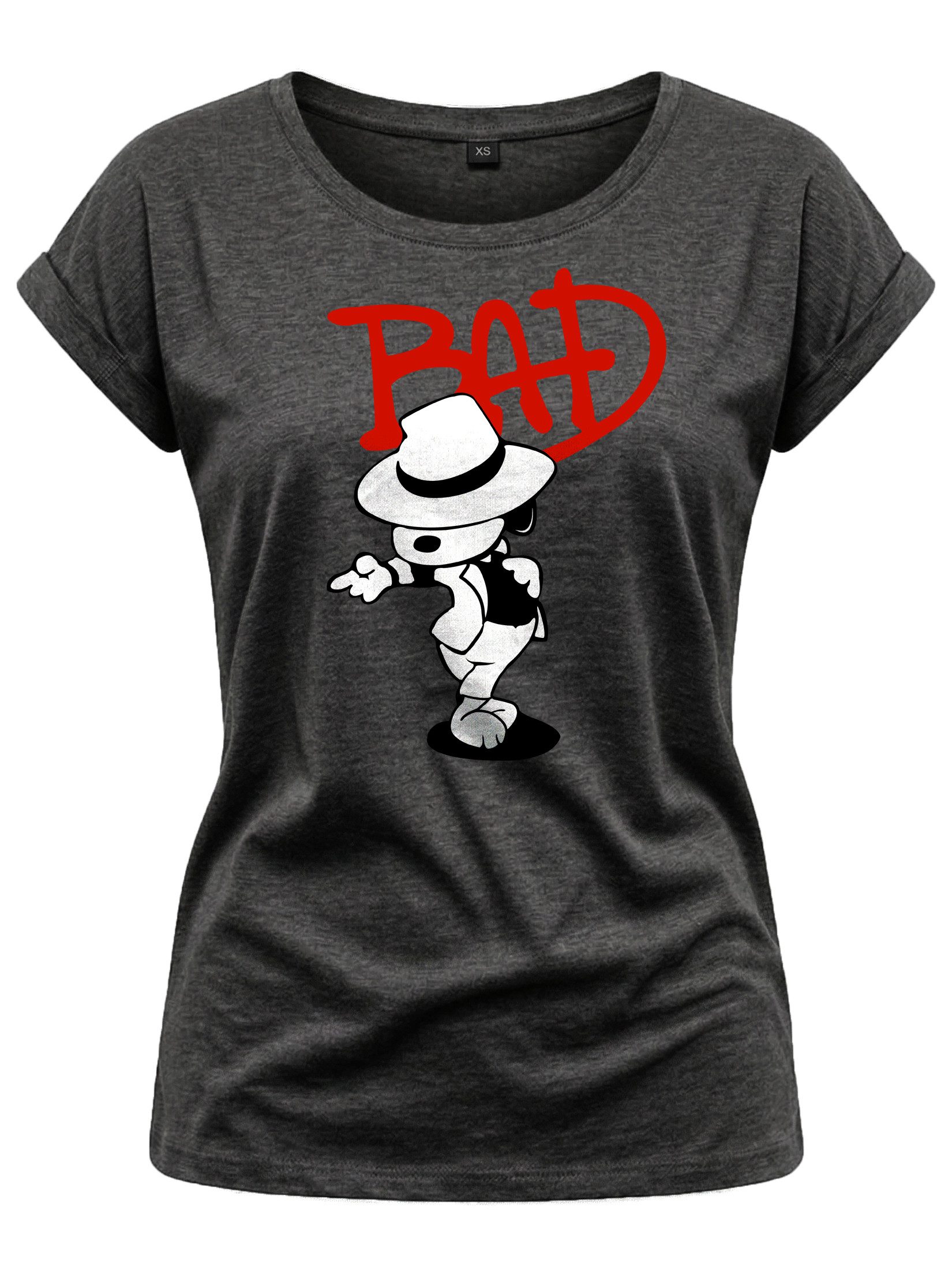 T-Shirt Damen Hundemotiv Bad Dog Lustige Sommer Tops Tunika Frauen