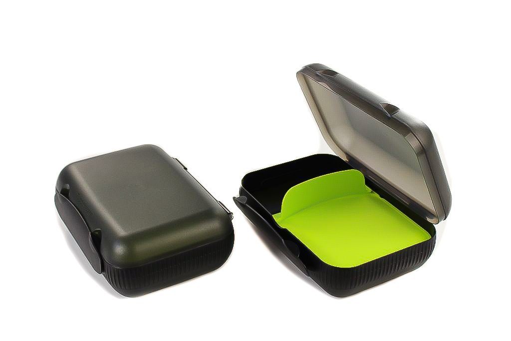 TUPPERWARE Lunchbox Lunch-Box schwarz mit Trennung (2) + SPÜLTUCH, Snackbox