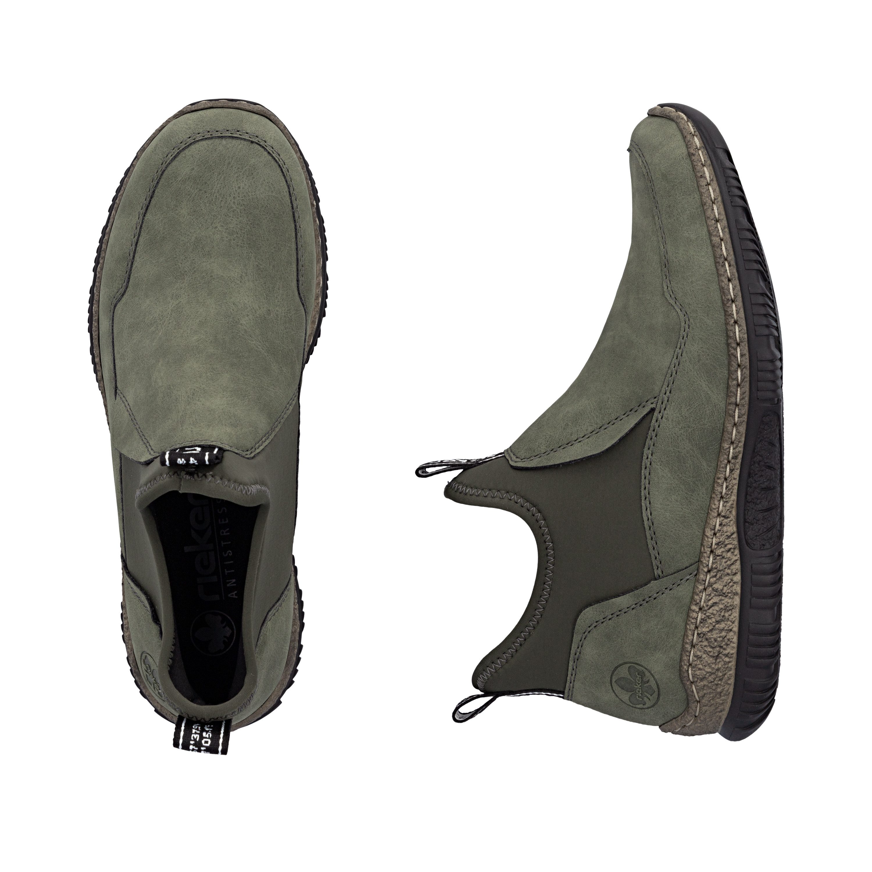 Rieker Schlupfboots Slipper, Slip-on Sneaker, Stiefelette mit MemoSoft-Innensohle