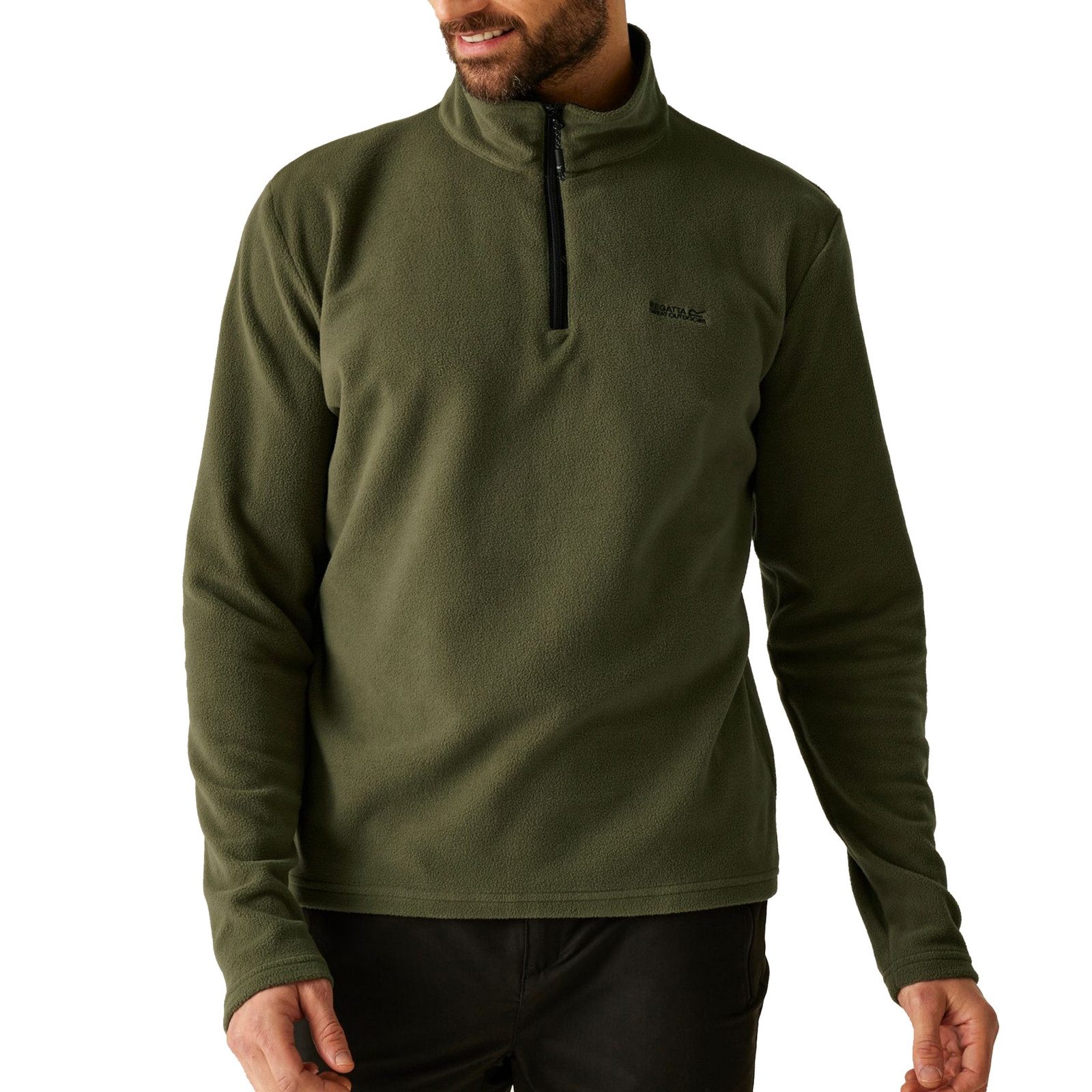 Regatta Stehkragenpullover Halfzip Thompson mit Markenschriftzug auf der Vorderseite