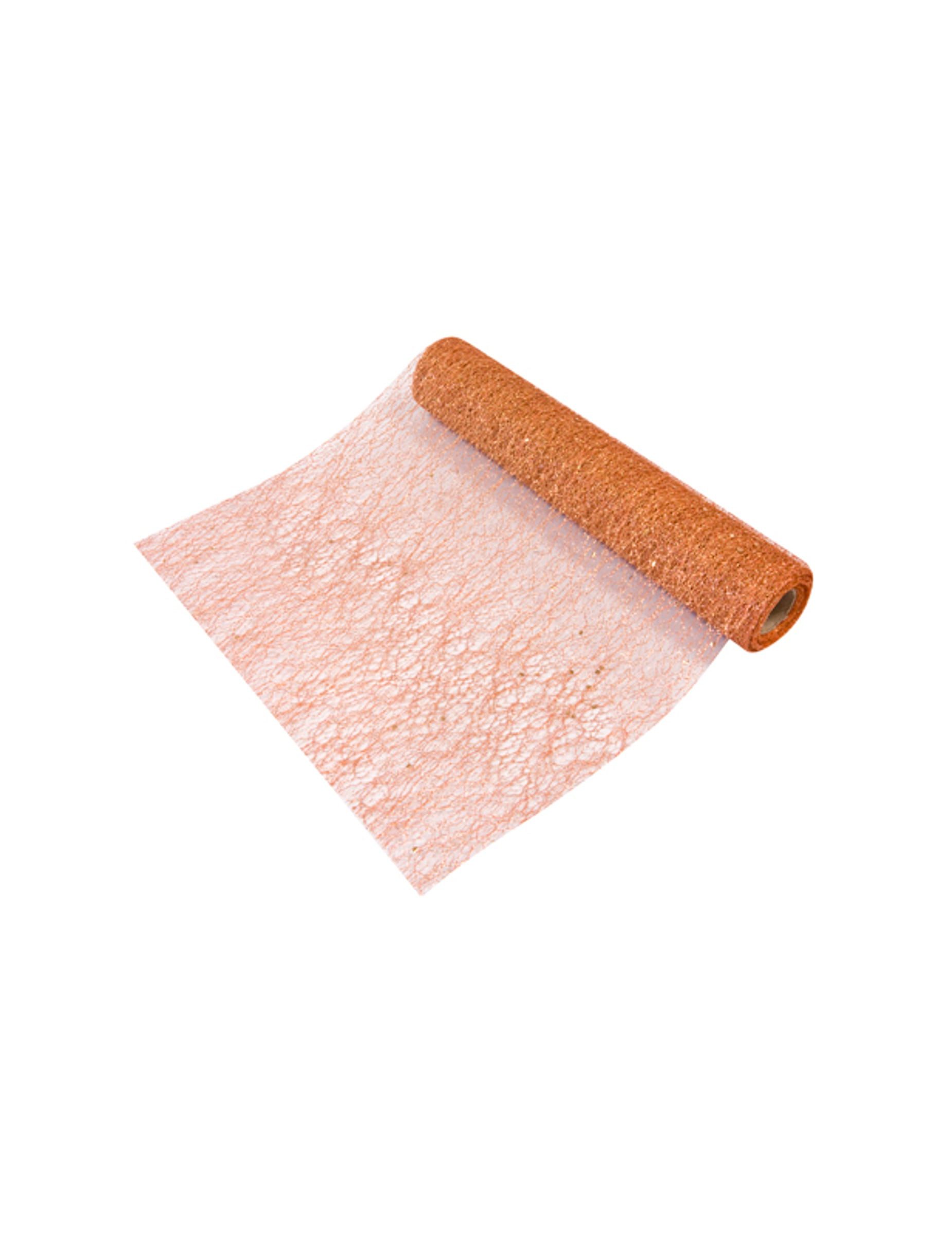 Kostüm Tischläufer Partydeko Tischdenk metallic rosegold 28 cm x 5 m