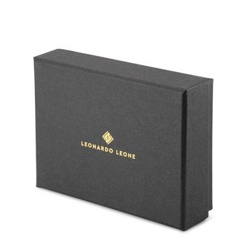 Leonardo Leone Mini Geldbörse Premium Mini Geldbörse: Nappa Leder, Carbon (Geschenkverpackung), Leder, RFID, kompakt, 12 Kartenfächer, Münzfach, handgefertigt.