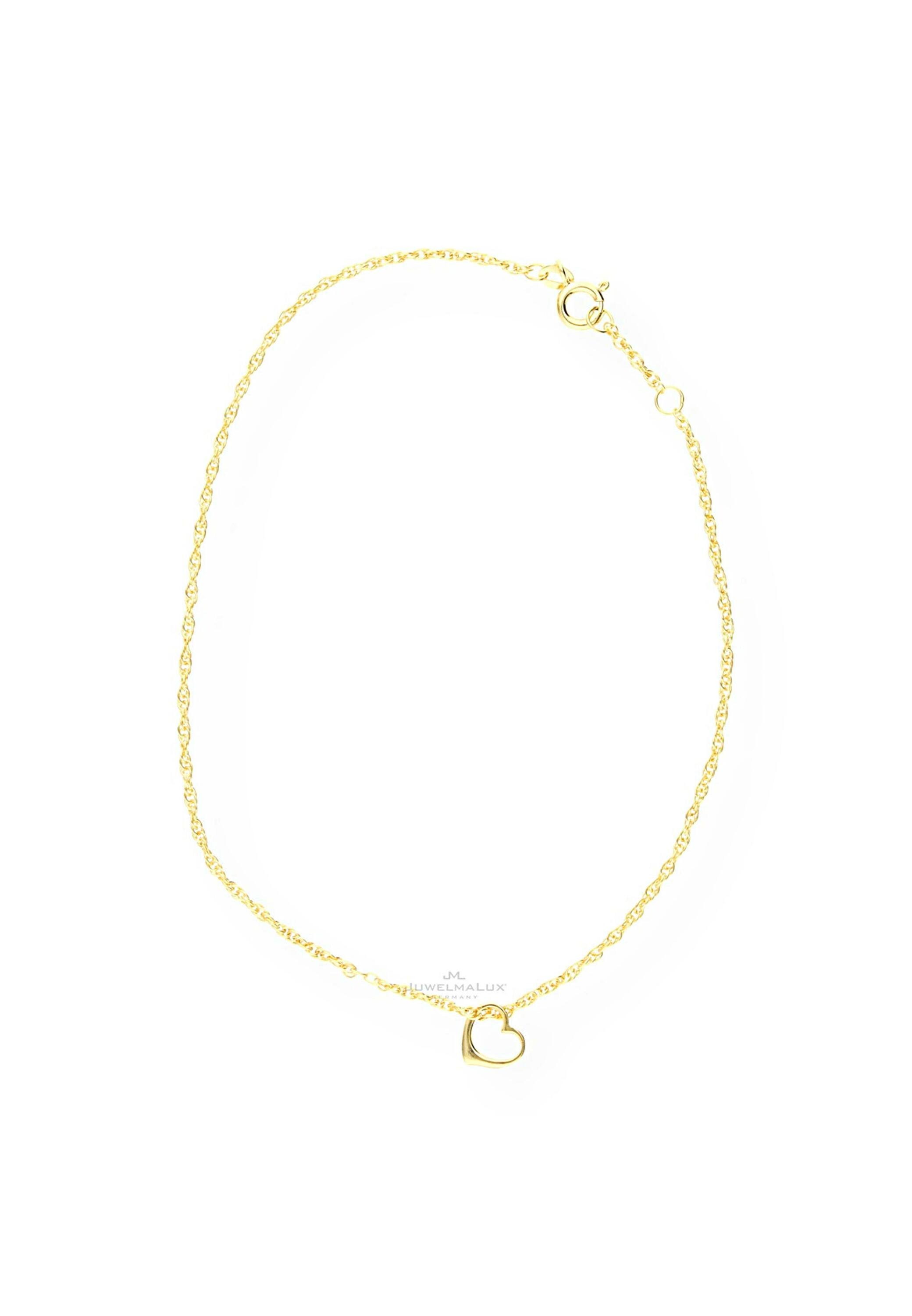 JuwelmaLux Fußkette Fußkette Gold 333er 8 Karat Herz 26 cm | Fußkettchen