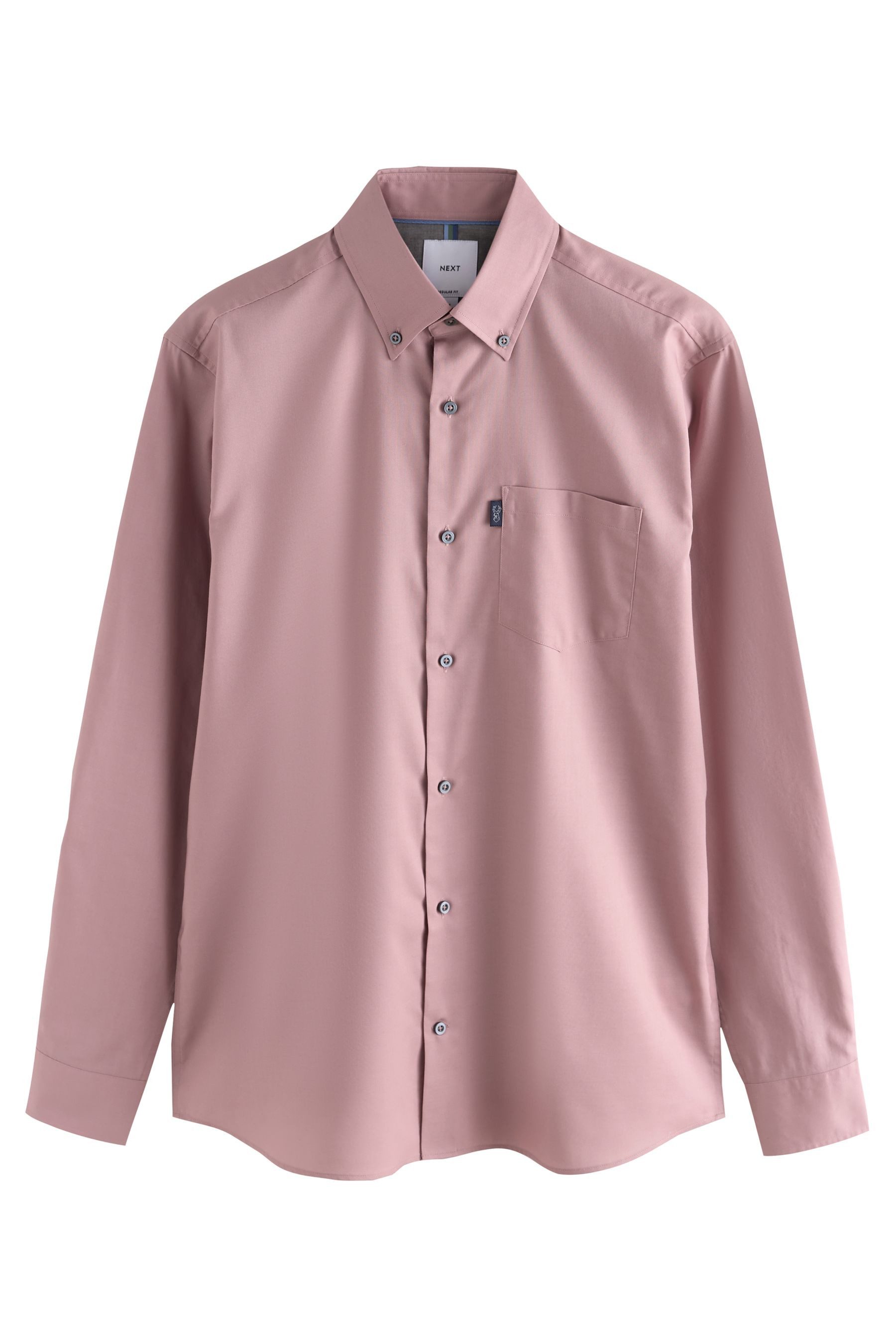 Next Langarmhemd Bügelleichtes Regular Fit Button-down-Oxfordhemd (1-tlg) günstig online kaufen