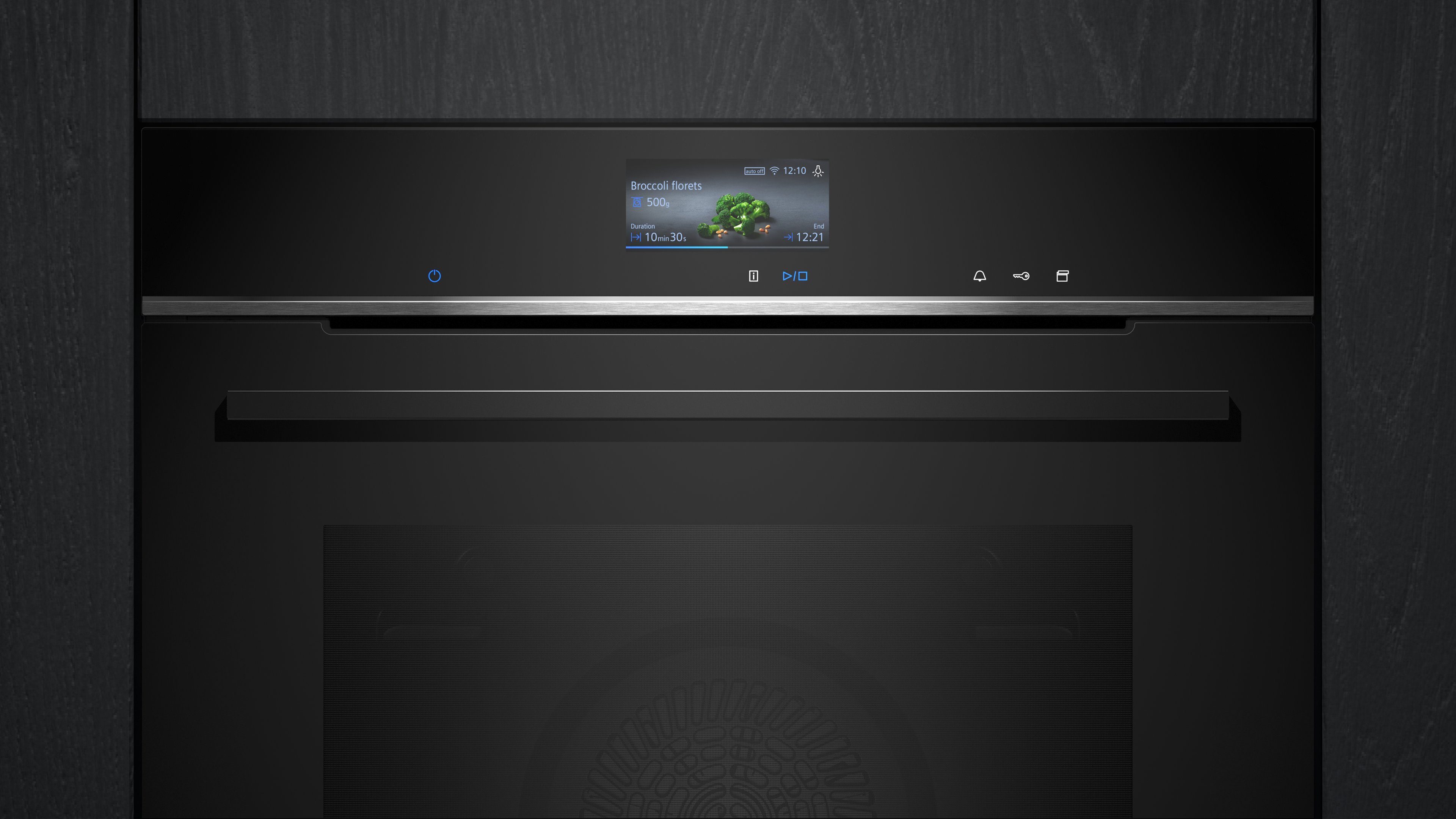 SIEMENS Pyrolyse Backofen iQ700 HR776G1B1, Pyrolyse-Selbstreinigung, Intelligenter Backofen dank Assistent mit Sprachsteuerung