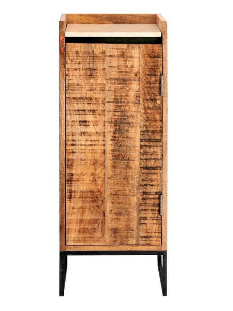 WOLF MÖBEL Badkommode (35 x 30 x 90), MARBLE Bad Kommode mit 1 Tür / 1 Ablage Marmor