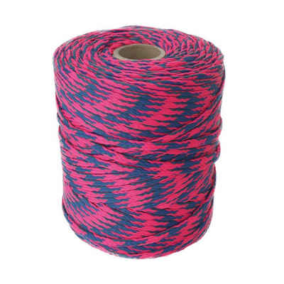 maDDma 100m Polyester-Schnur Kordel 4mm, mehrfarbig, verschiedene Farben Seil, pink/petrol/blau