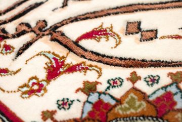 Wandteppich Täbriz 50 Raj Teppich handgeknüpft mehrfarbig, morgenland, rechteckig, Höhe: 7 mm, handgeknüpft