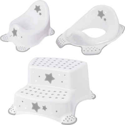keeeper Töpfchen »Stars, weiß«, (Set, 3-tlg), Kinderpflege-Set - Töpfchen, Toilettensitz und Tritthocker