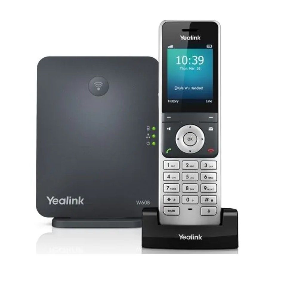 Yealink Yealink Telefon W53P silber Telefon IP schnurlos schwarz, VoIP Basis DECT-Telefon