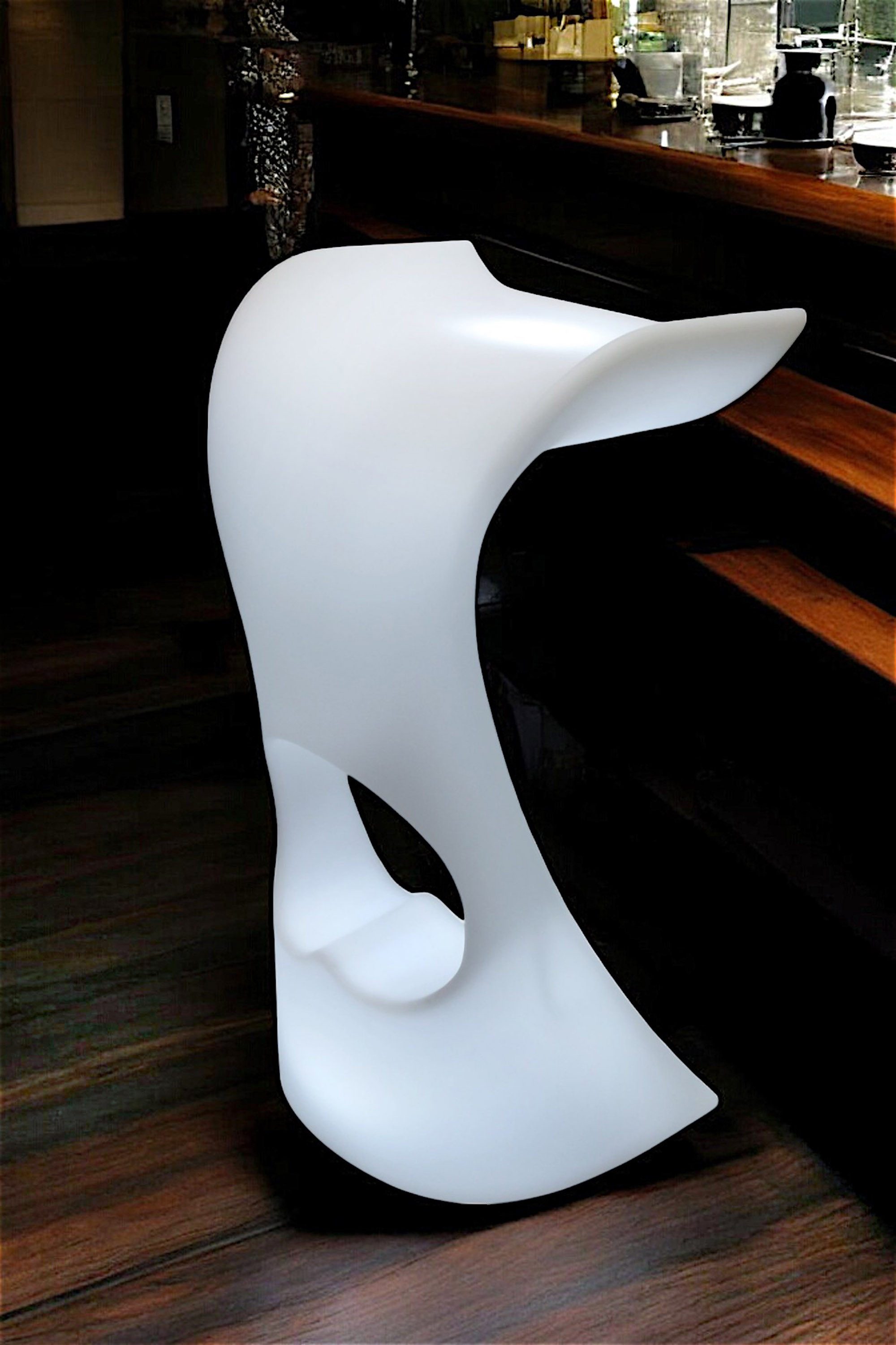 Barhocker Modern mit LED Beleuchtung Akku kabellos Farbwechsel Barstuhl