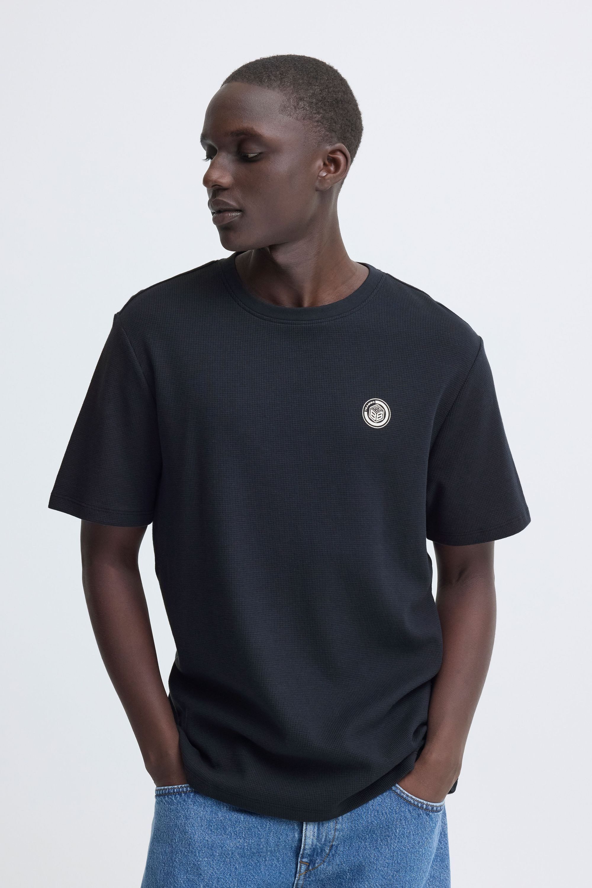 Blend Rundhalsshirt BHKaito Stilvolles T-Shirt mit Waffel-Struktur