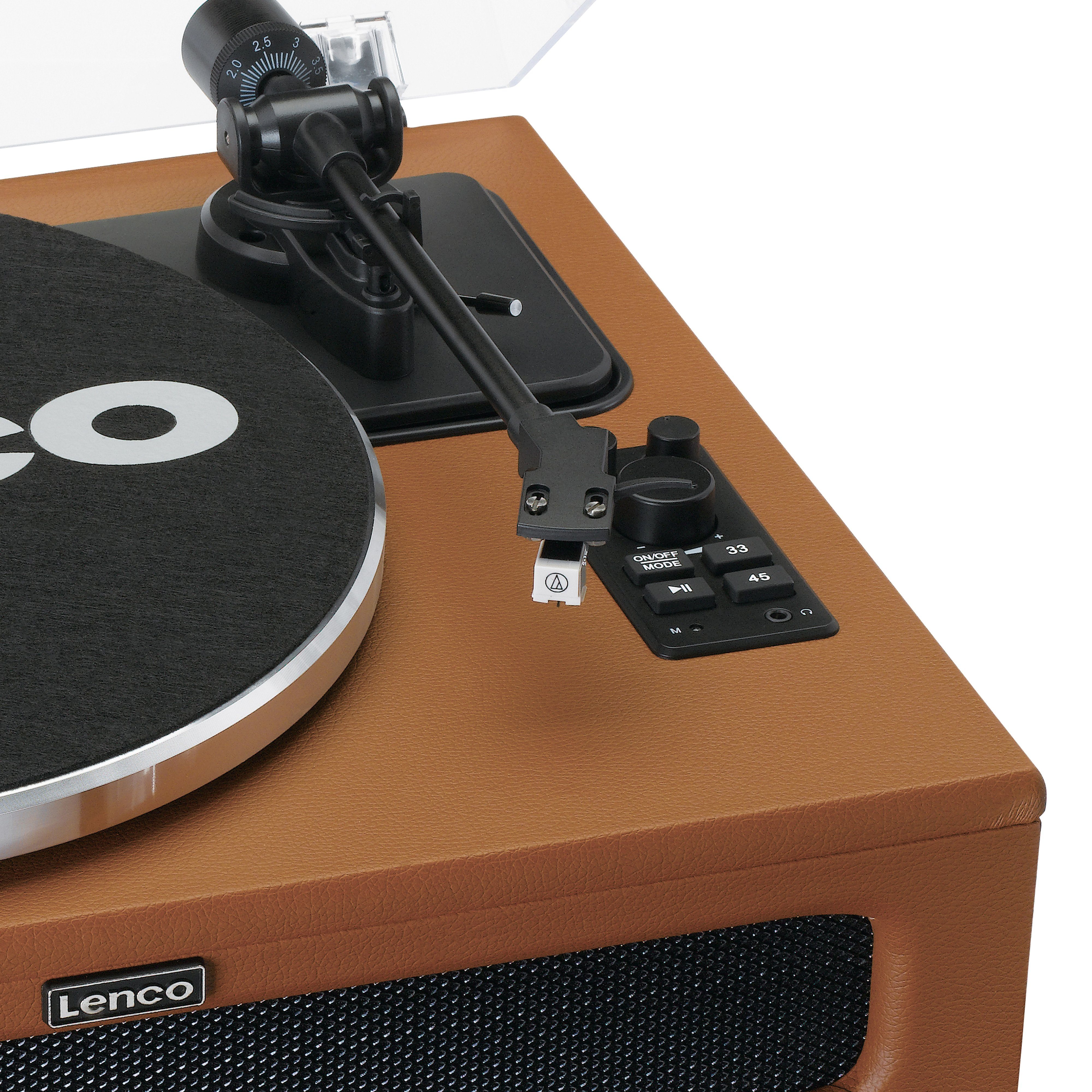 Lenco LS-430BN Plattenspieler (Riemenantrieb, Bluetooth, Schallplattenspieler mit Lautsprecher, Bluetooth 5.0 inkl. Staubschutz) – Bild 5 von 5