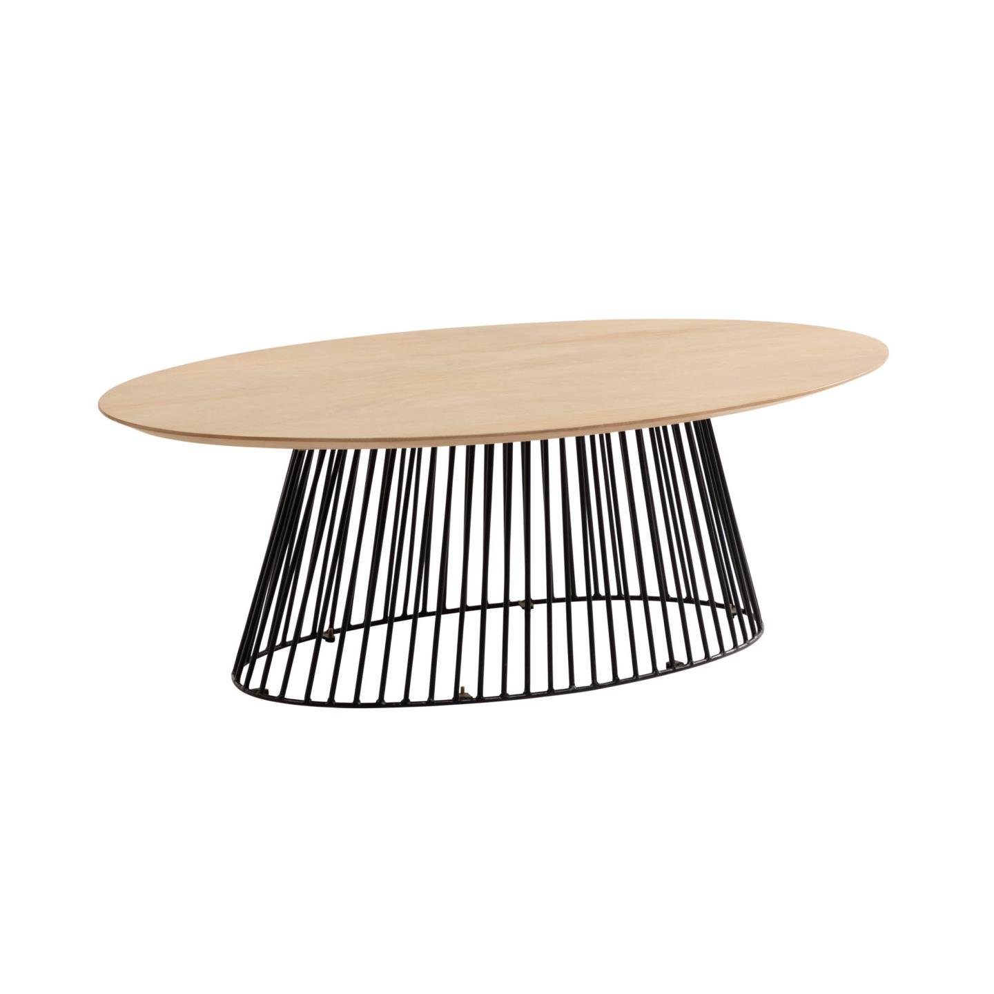 Couchtisch Beistelltisch Natur24 Stahlbeine Tisch Mangoholz und massives 120x65cm Leska