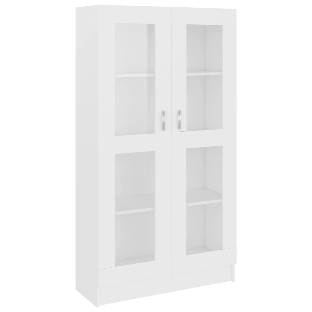 furnicato Vitrine Vitrinenschrank Weiß 82,5x30,5x150 cm Holzwerkstoff (1-St günstig online kaufen