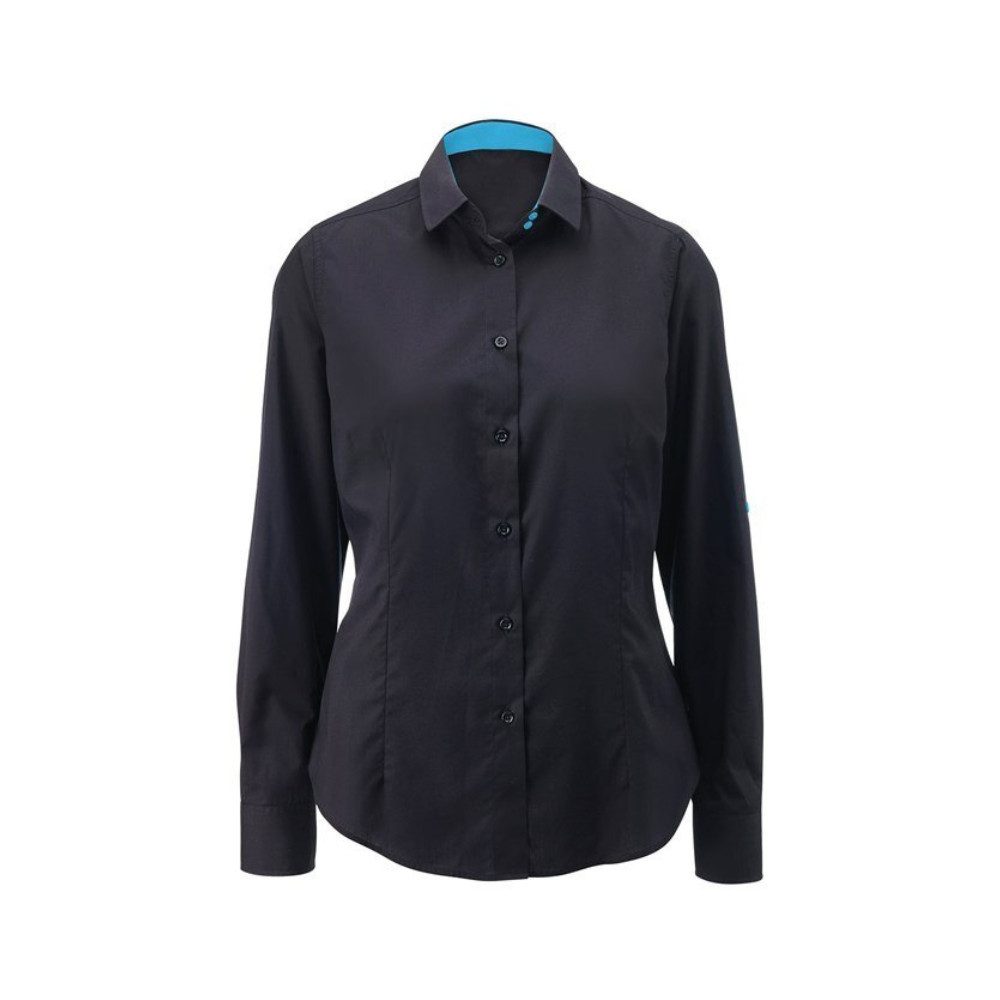 Makenjo Langarmhemd Damen Schwarz Hemd Businesshemd günstig online kaufen