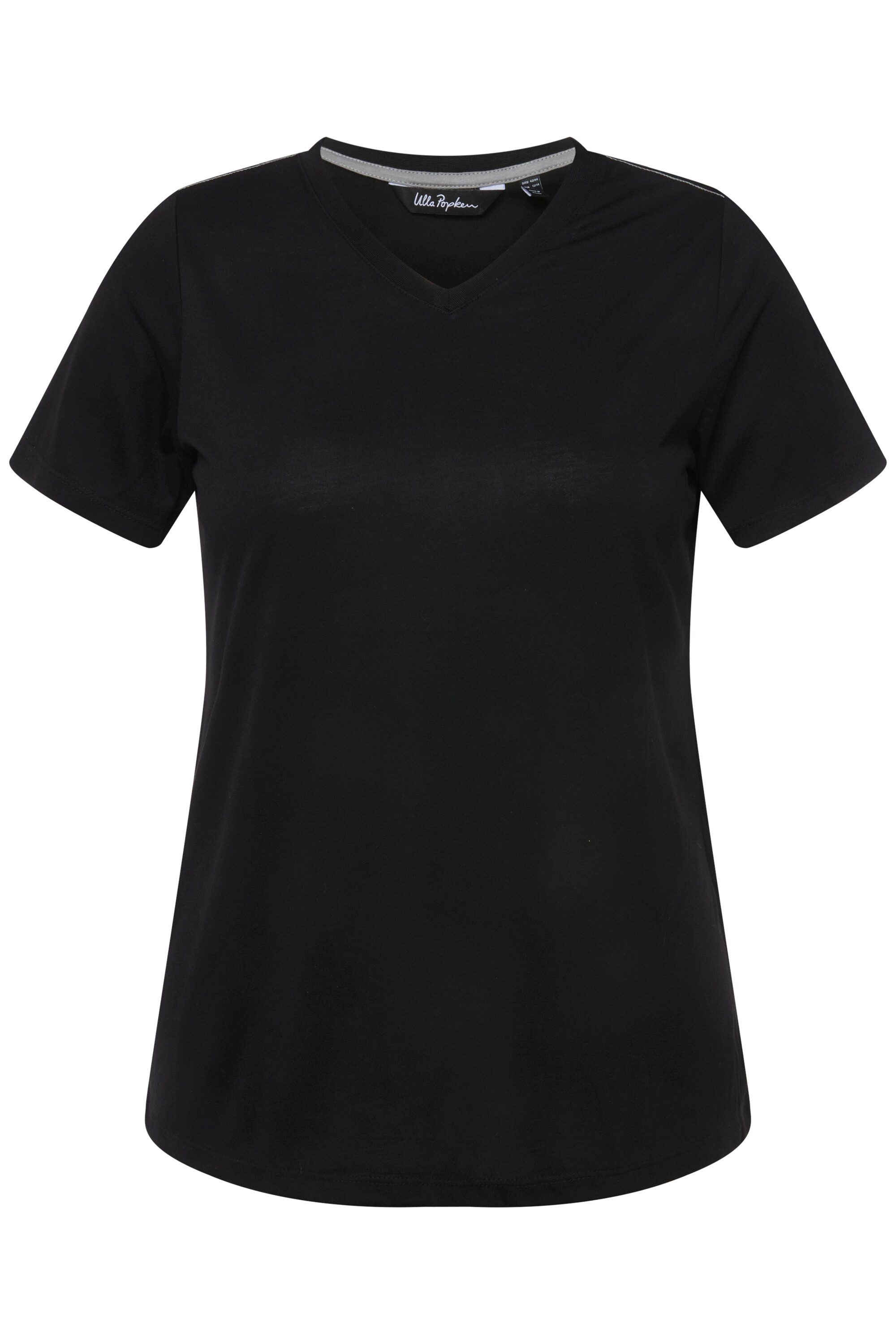 Ulla Popken T-Shirt Funktionsshirt antibakteriell V-Ausschnitt günstig online kaufen
