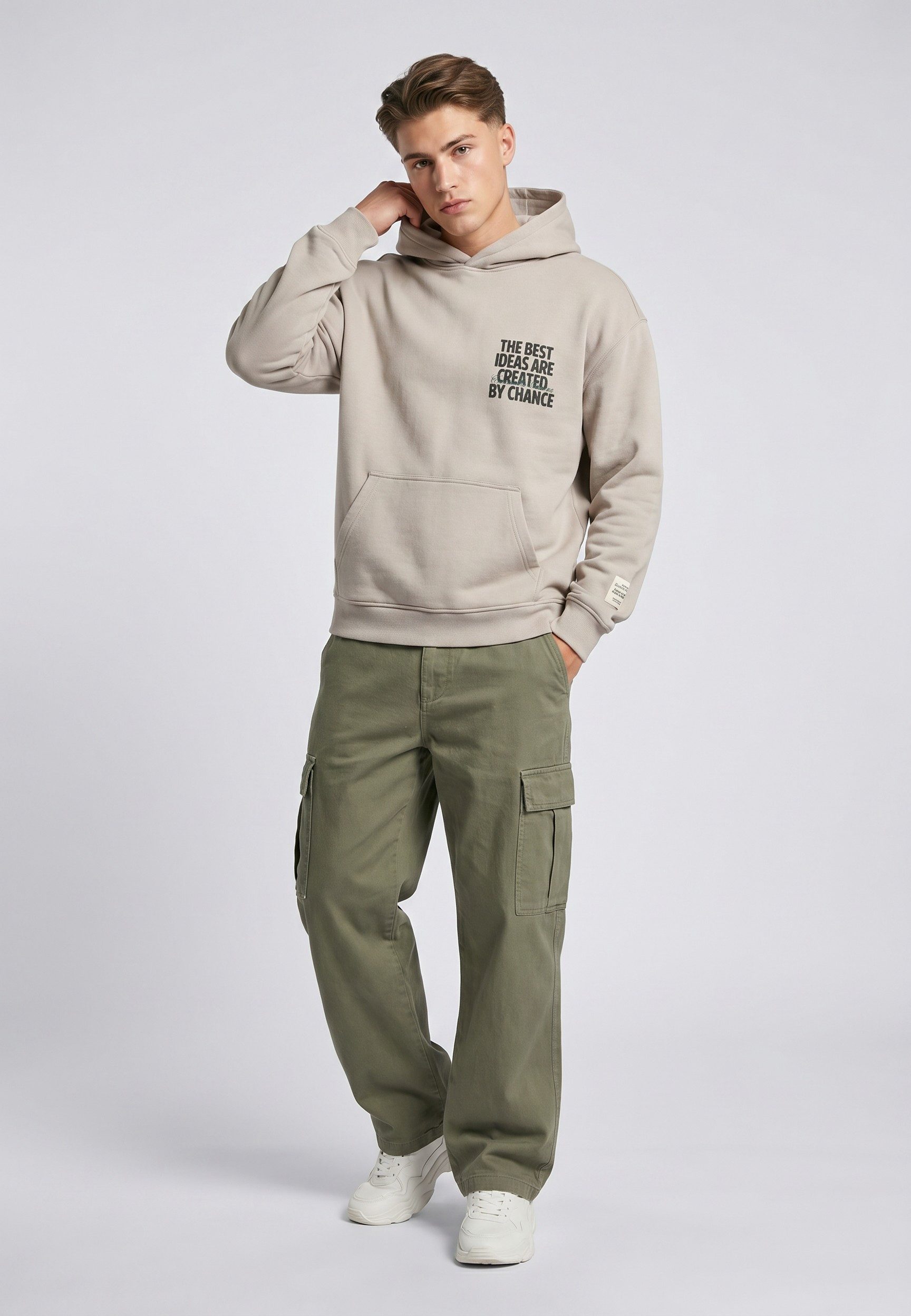 SUBLEVEL Kapuzenpullover Herren Sweathoodie mit Backprint Oversized Fit, unterschiedliche Prints