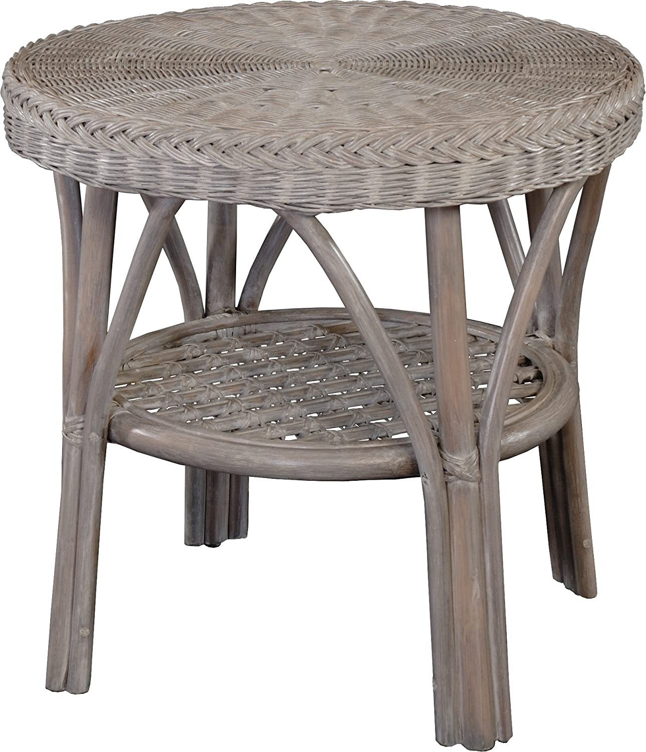 Krines Home Wohnzimmertisch Rattan Beistelltisch Rund günstig online kaufen