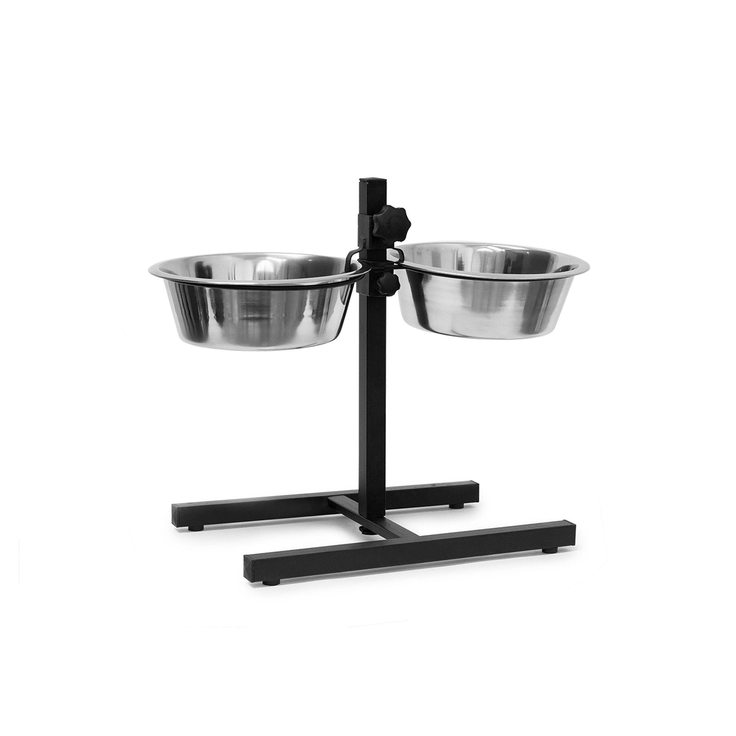relaxdays Futterstation Hund höhenverstellbar, 2 x 2,15 Liter