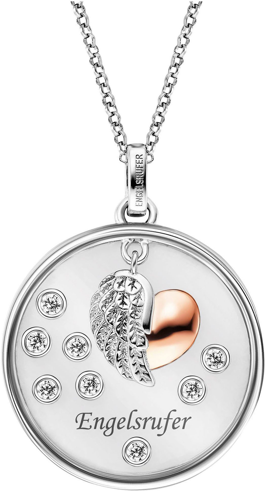 Engelsrufer Kette mit Anhänger Glaslinse Herzflügel, Made in Germany - mit günstig online kaufen