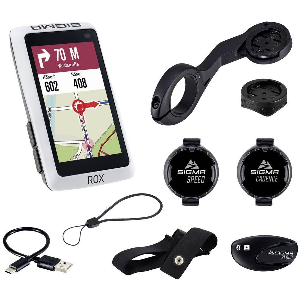 Sport ROX 12.1 EVO Sensor Set White - Fahrrad-Navigationsgerät