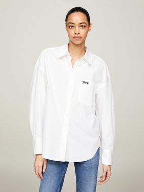 Tommy Jeans Curve Shirtbluse TJW SP OVR SCRIPT SHIRT EXT Große Größen