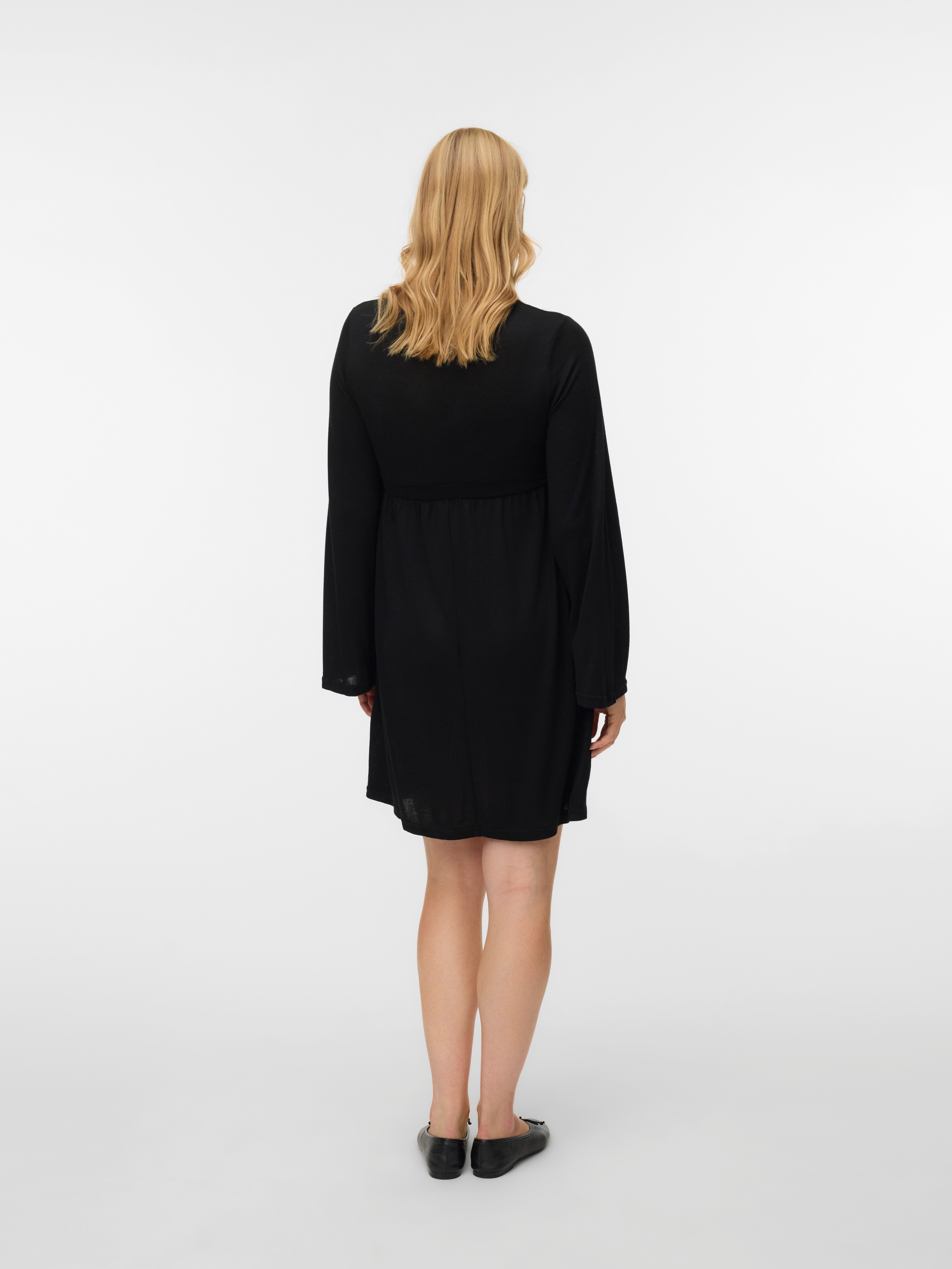 Mamalicious Umstandskleid MLMAEVE TESS LS JRS DRESS 2F NOOS Stilllage unter einem Wickeleffekt