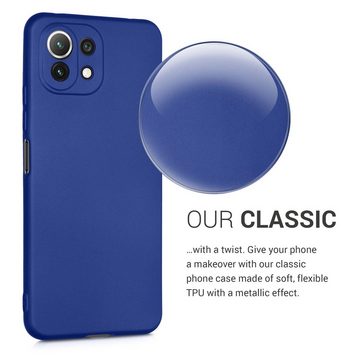 kwmobile Handyhülle Case für Xiaomi 11 Lite (5G) NE / Mi 11 Lite (5G), Hülle Silikon metallisch schimmernd - Handyhülle Cover