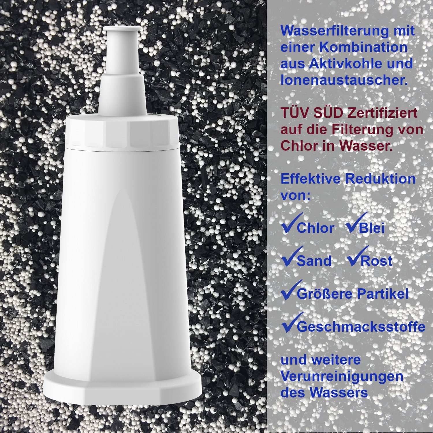 Comedes Wasserfilter 6er Set einsetzbar statt Sage SES008WHT0NEU1, Zubehör für Barista Express (SES875), Barista Pro (SES878), Barista Touch (SES880), Dual Boiler (SES920), Oracle (SES980), Oracle Touch (SES990), passend für die Bambino Plus (SES500), Duo-Temp Pro (SES810)