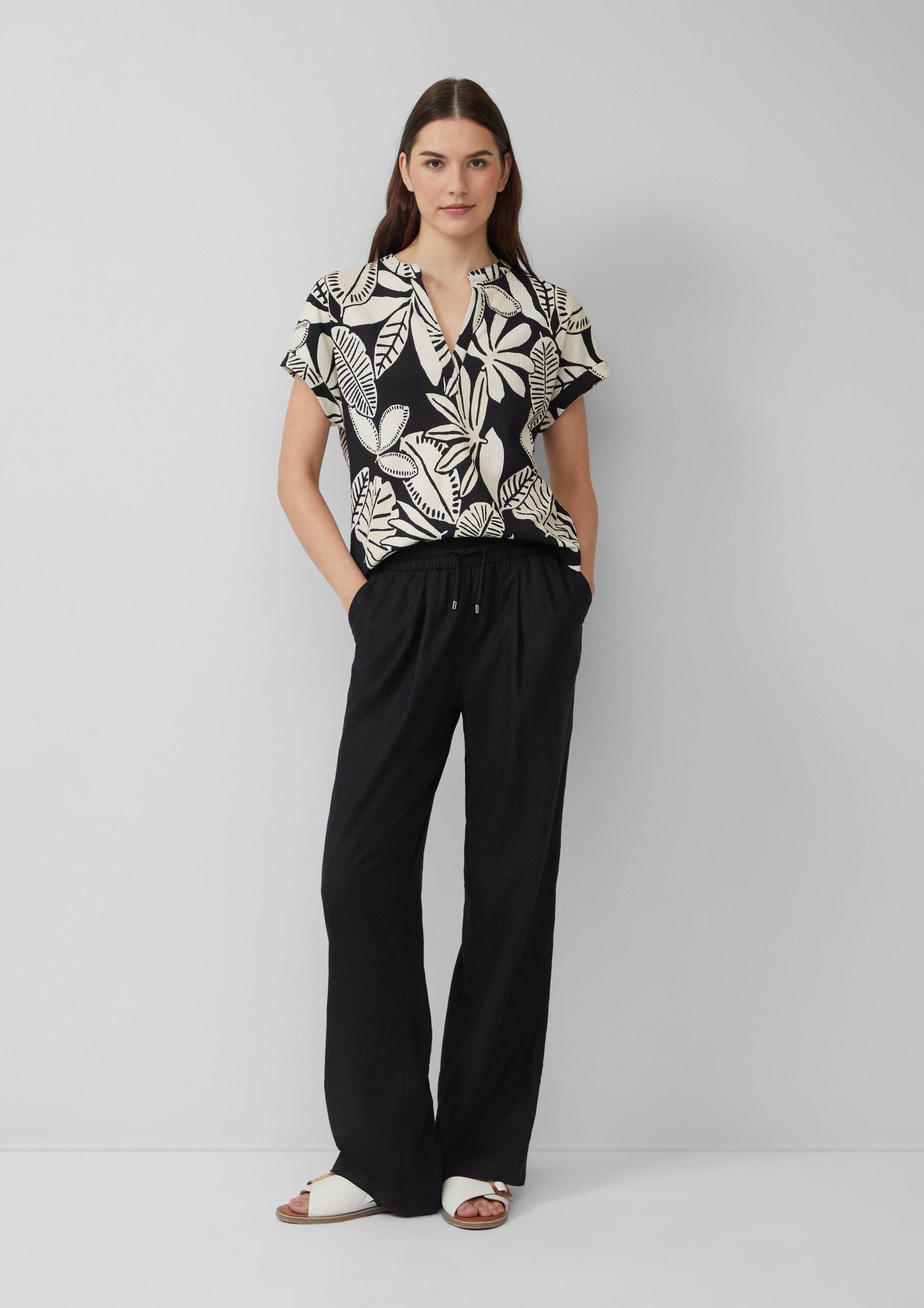 s.Oliver Chinos Hose Leichte Leinenmix-Hose mit Elastikbund günstig online kaufen