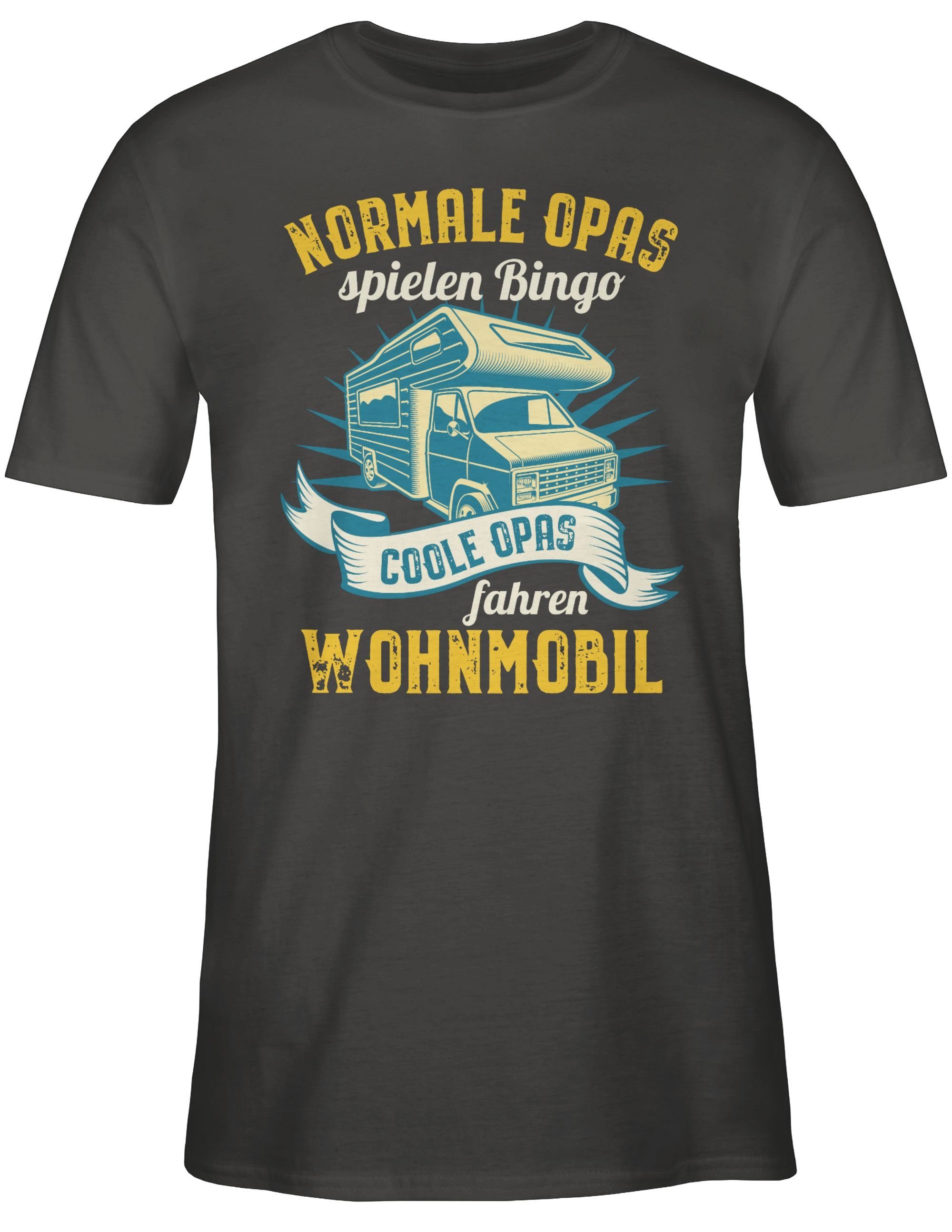 Opas Shirtracer - 03 spielen Opa fahren Bingo Normale Wohnmobil T-Shirt Dunkelgrau Coole Opas Geschenke